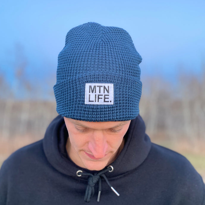 Baikal Blue Waffle Beanie