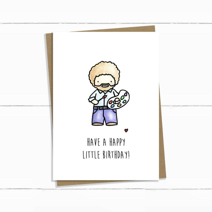 Bob Ross Birthday Card