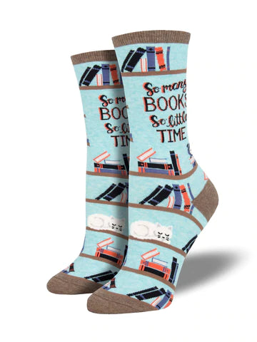 Women's Time For a Good Book Crew Socks