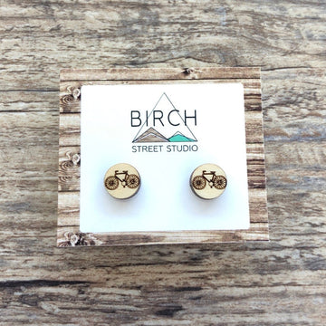 Bicycle Stud Earrings