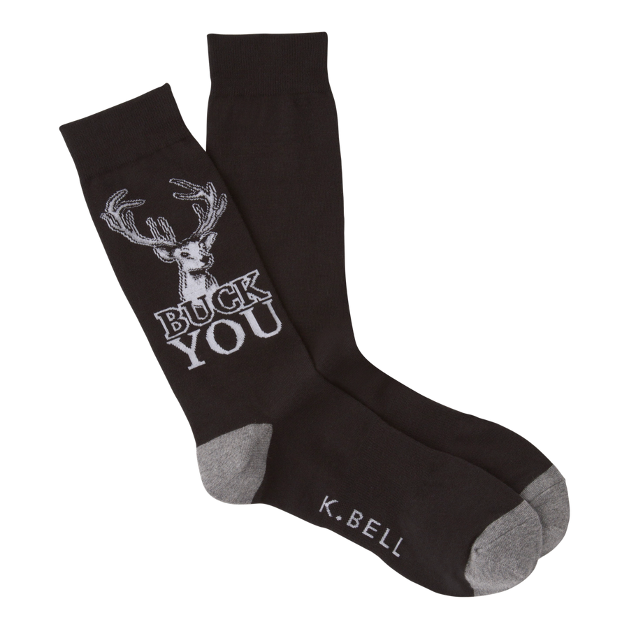 Men's Buck You Fashion Crew Socks