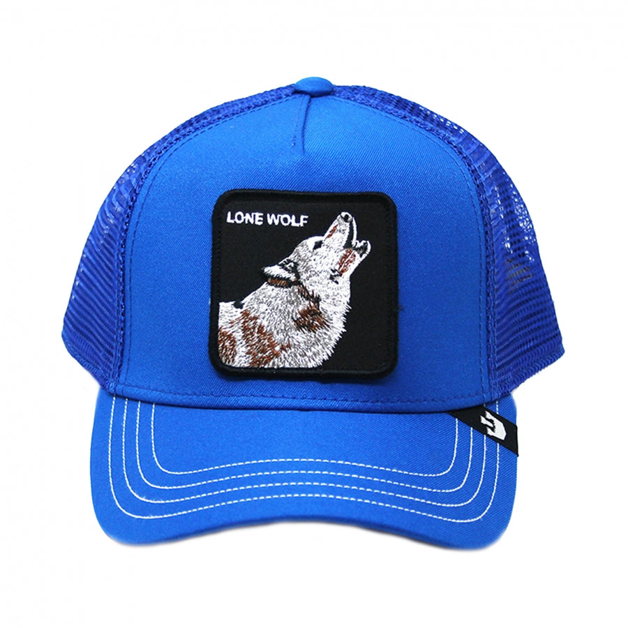 Blue Lone Wolf Trucker Hat