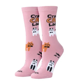 Women's Crazy Cat Lady Crew Socks