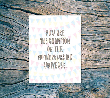 Champ of the Universe Card