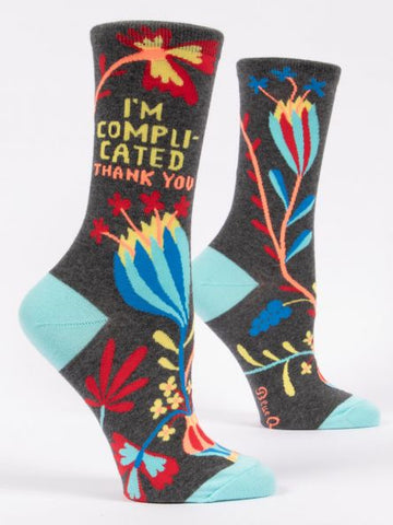 Women's I'm Complicated Crew Socks