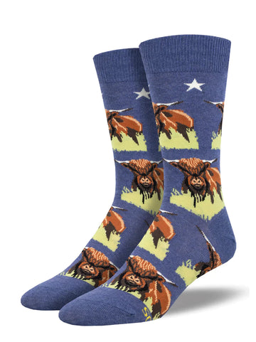 Men's Highland Cows Crew Socks