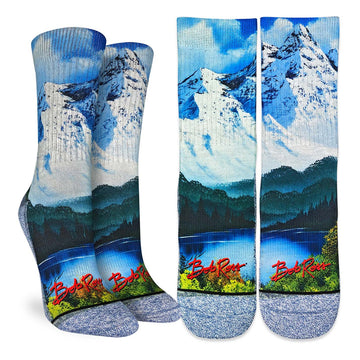Women's Bob Ross - Mountains & Lakes Active Fit Crew Socks