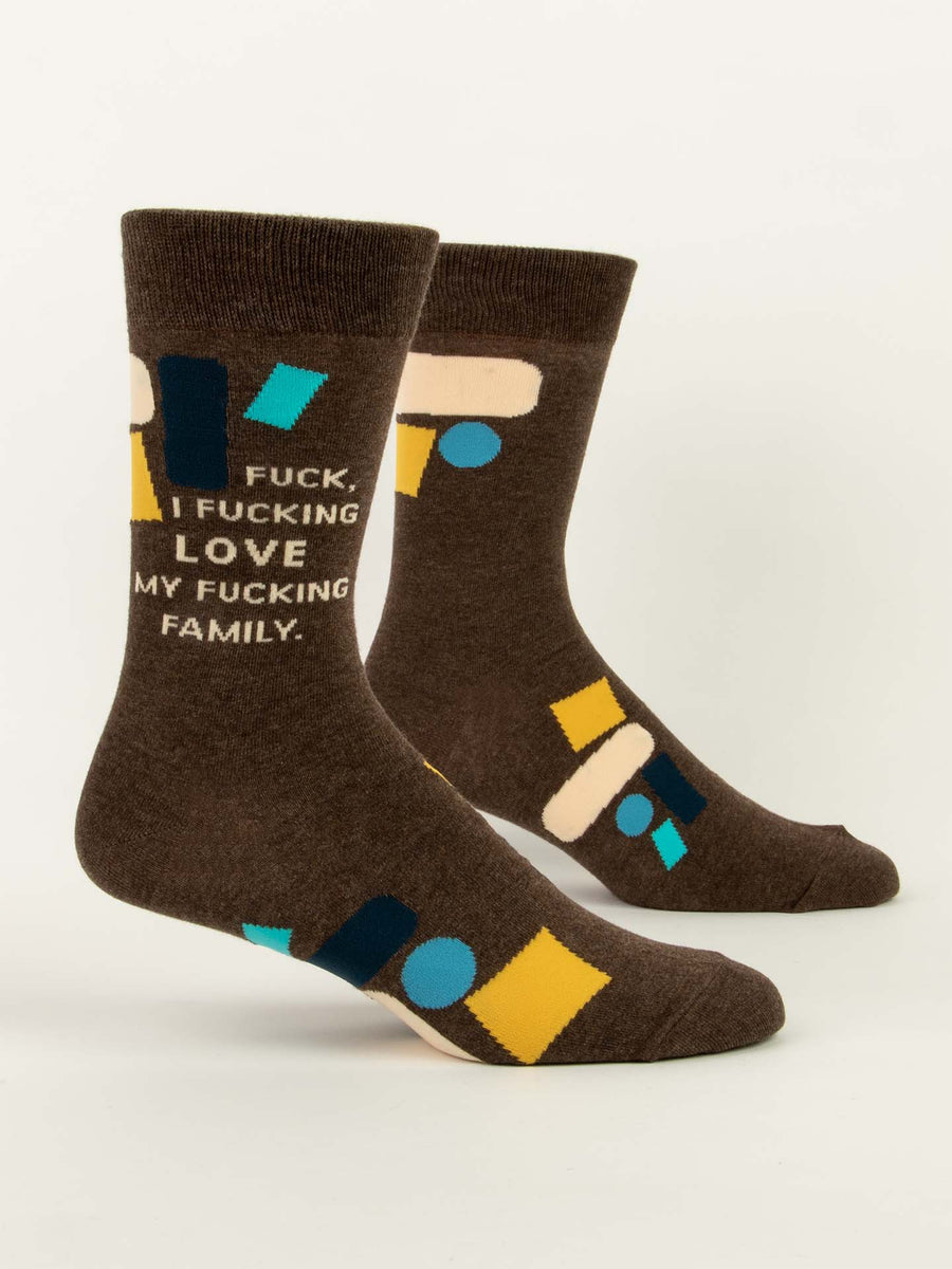Men's F*ck I Love My Family Crew Socks