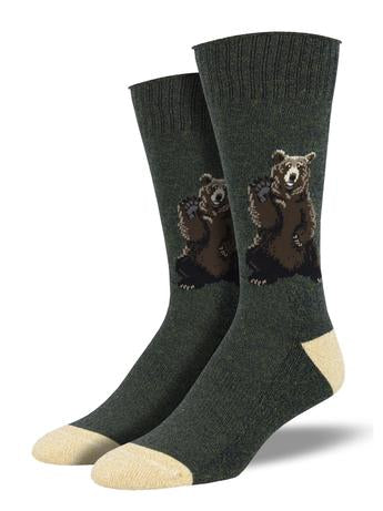 Outlands Men's  Friendly Bear Socks