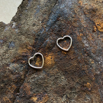 Open Heart Stud Earring