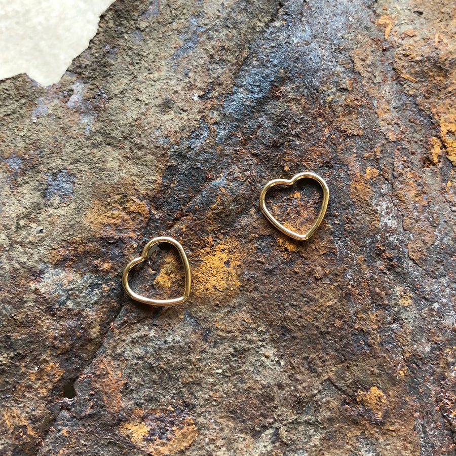 Open Heart Stud Earring