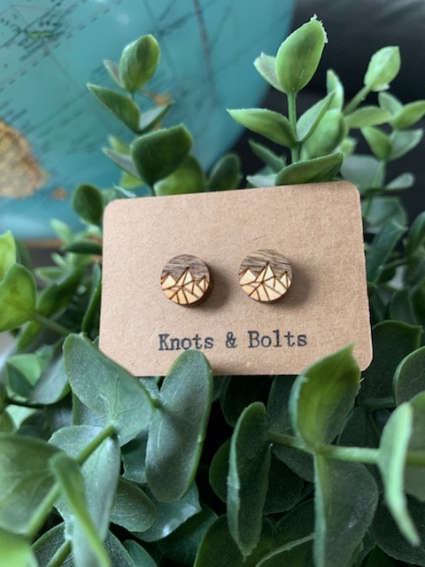 Geo Mountain Stud Earrings