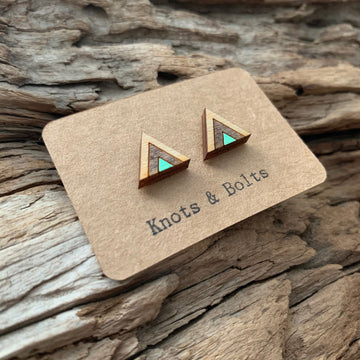 Geometric Triangle Stud Earrings