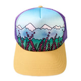 Cotton Wild Mountain Snapback Hat - Lavender/Gold