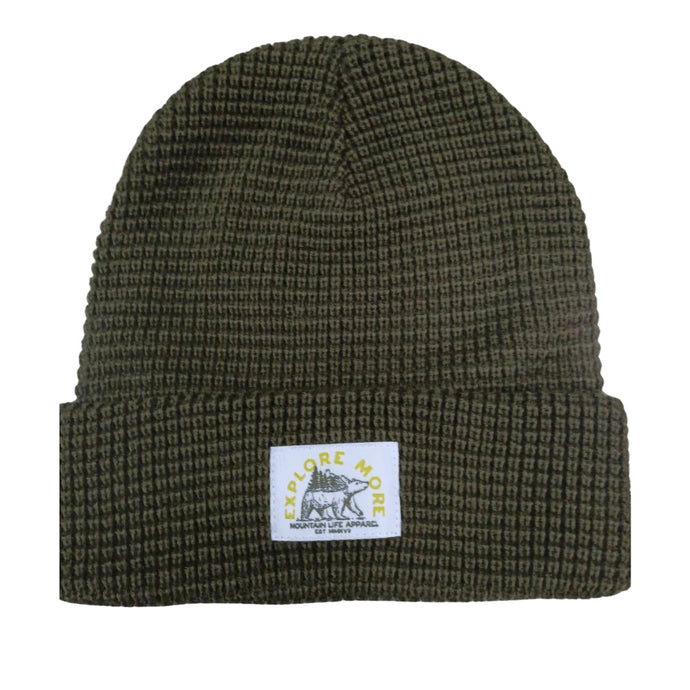 Tekapo Green Waffle Beanie