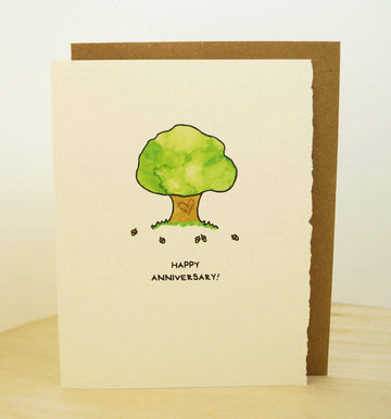 Happy Anniversary Oak Card