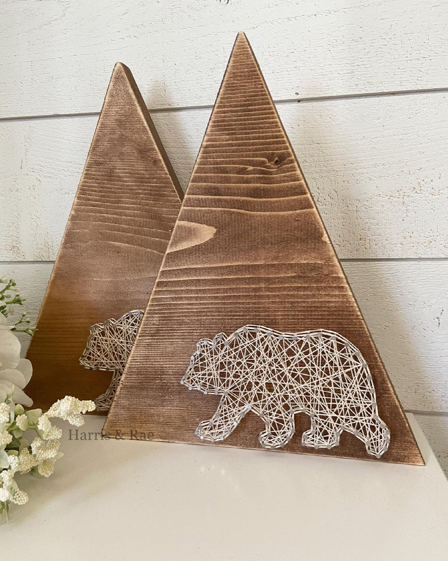 Mountain w/ Bear String Art