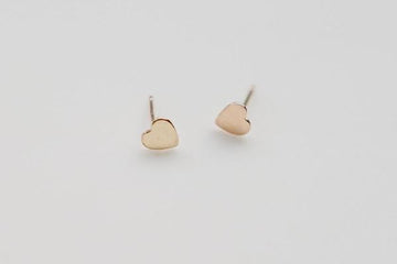 Gold Heart Studs