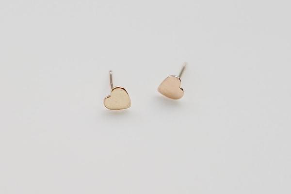Gold Heart Studs