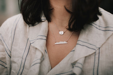 Small Mountain Range Necklace - Gold