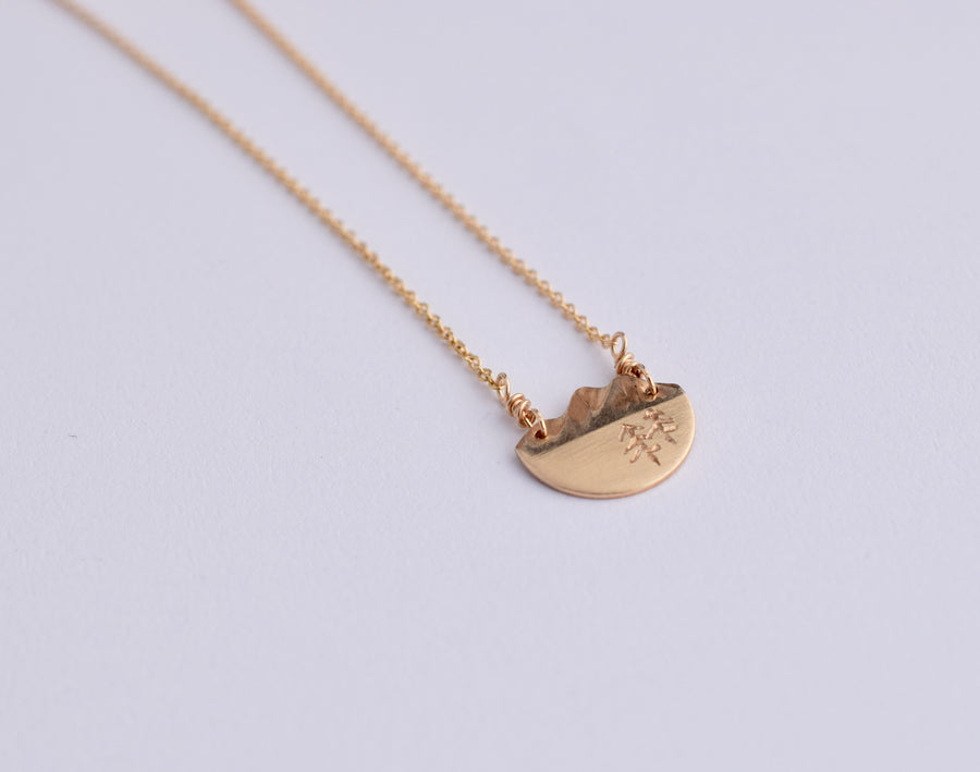 Horizons Necklace - Trees Gold