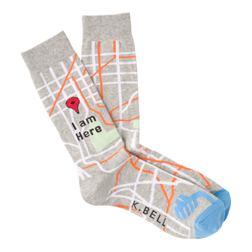 Men's I Am Here Fashion Crew Socks