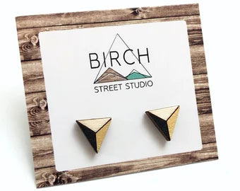 Geometric Triangle Stud Earrings