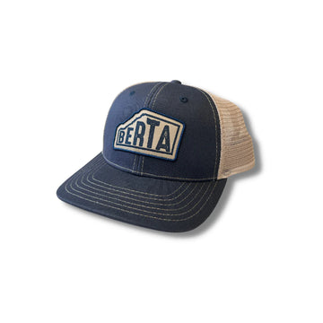 Berta Hat - Navy/Khaki