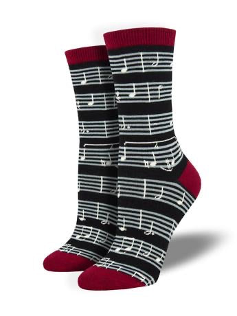 Bamboo Crew Sheet Music Women's Socks