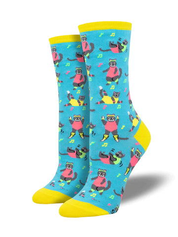 Women's Jazzercise Cats Crew Socks