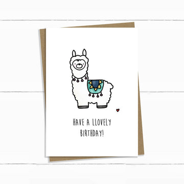 Llama Birthday Card