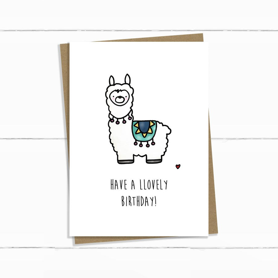 Llama Birthday Card
