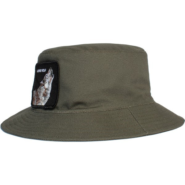 Lone Wolf Olive Bucket Hat
