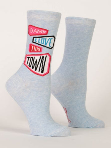 Women's Love This Town Crew Socks