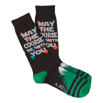 Men's Fashion May the Course Sock - Black