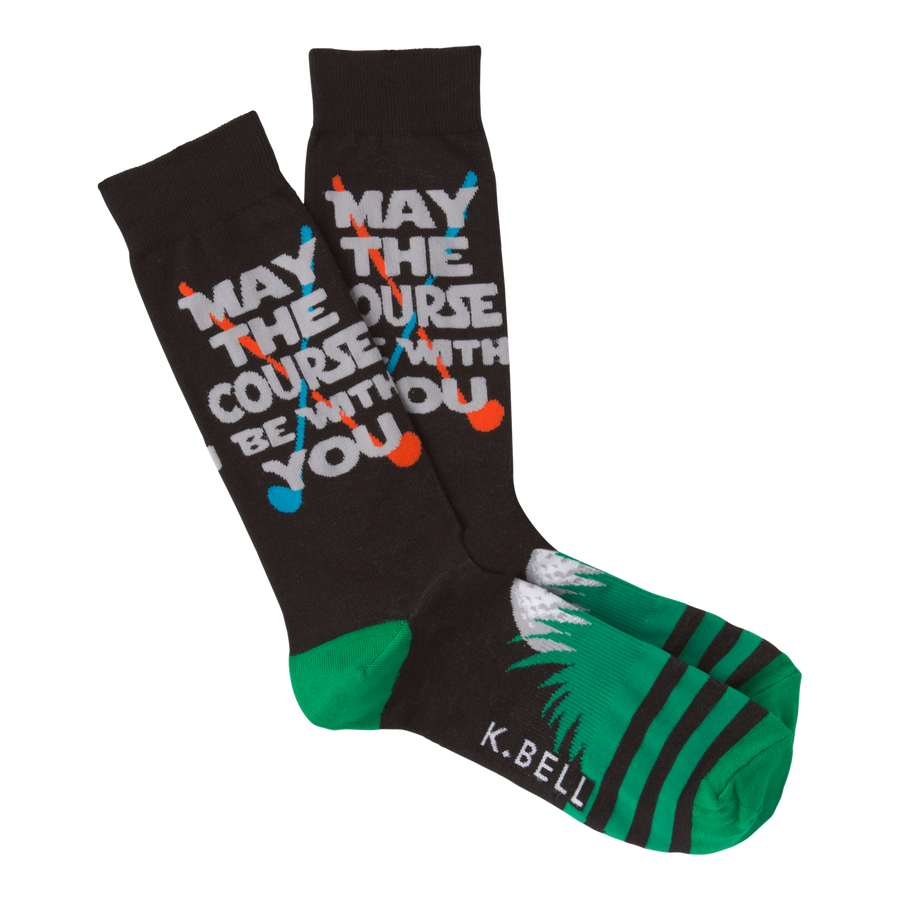 Men's Fashion May the Course Sock - Black