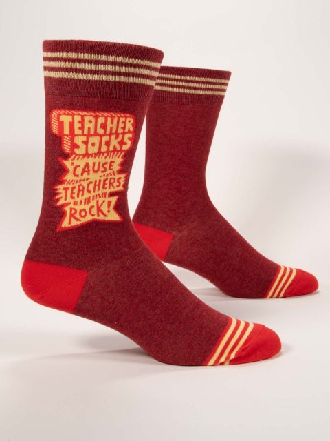 Men's Teachers Rock Crew Socks