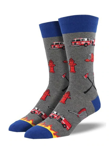 Men's Fire Trucks Crew Socks