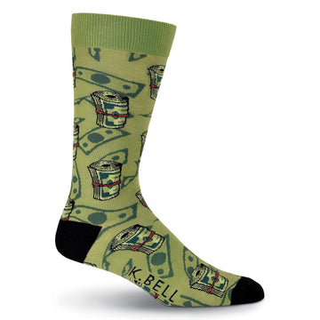 Men's Money Rolls Fashion Crew Socks