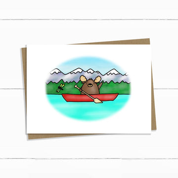 Moose Canoe Card