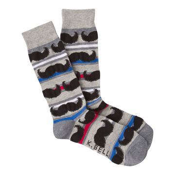 Men's Fashion Moustache Striped Sock