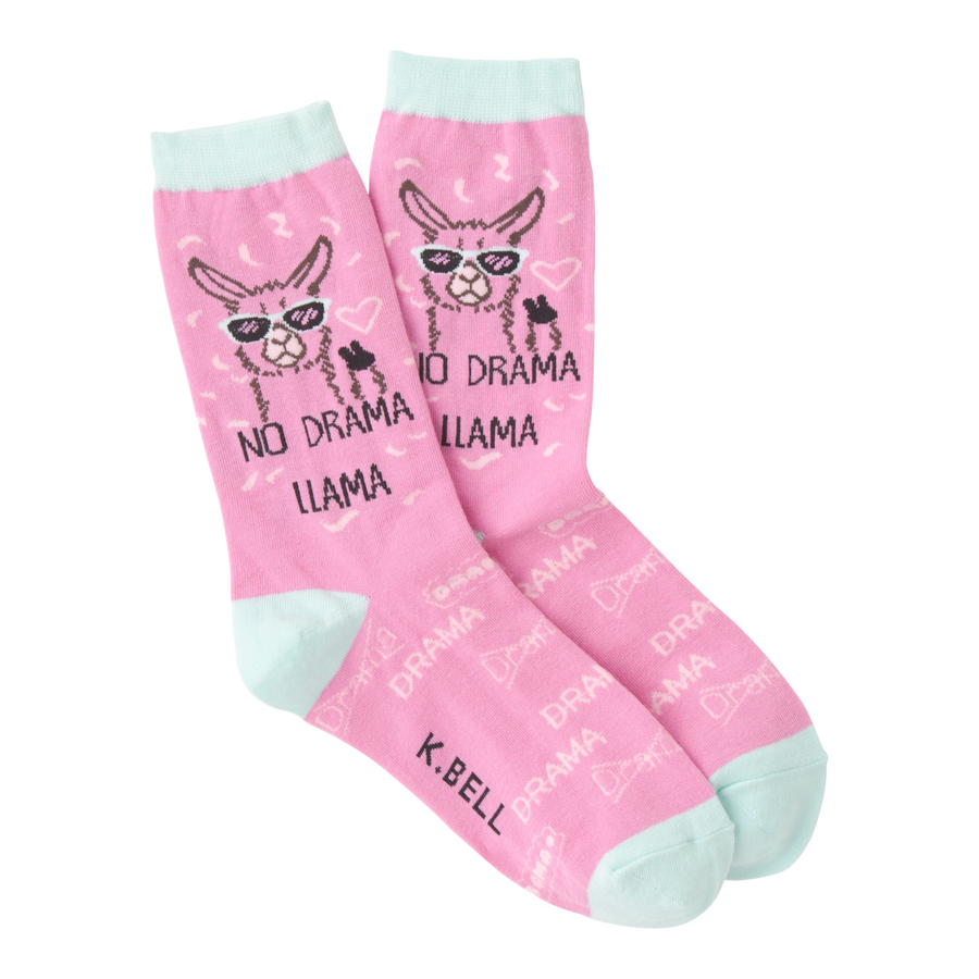 Women's No Drama Llama Crew Socks