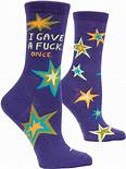 Women's I Gave A F*ck. Once Crew Socks