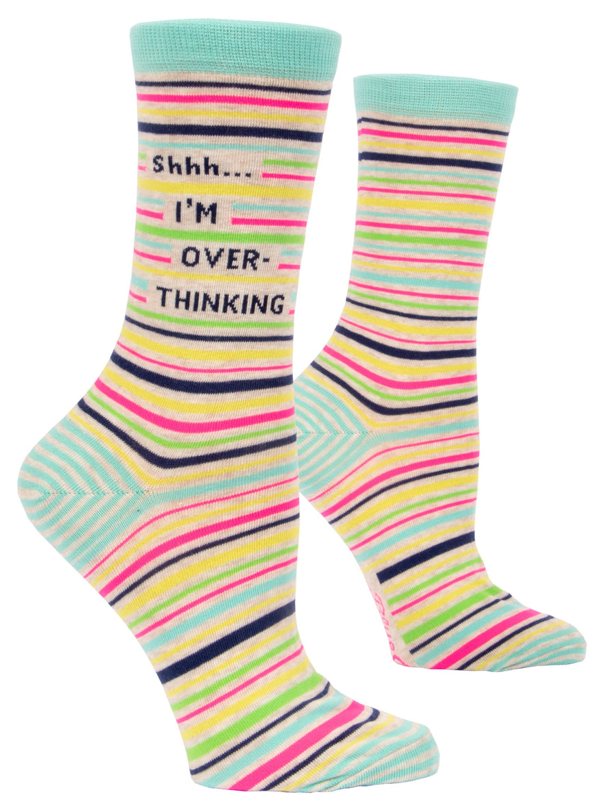 Women's I'm Over Thinking Crew Socks