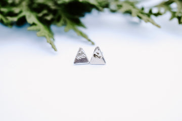 Small Peak Stud Earring - Silver