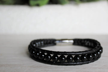 Mens' Leather Bracelet  - Protector - 9