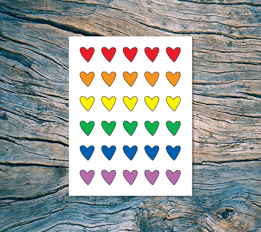 Rainbow Hearts Cards
