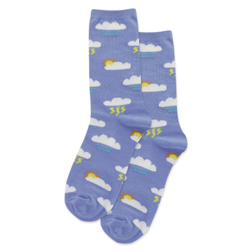 Women's Rain Clouds Crew Socks