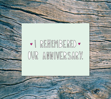 Remembered Our Anniversary Cards
