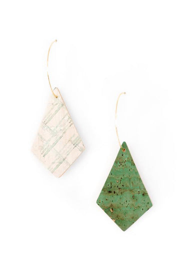 Crosshatch/Meadow Green Kite Earring